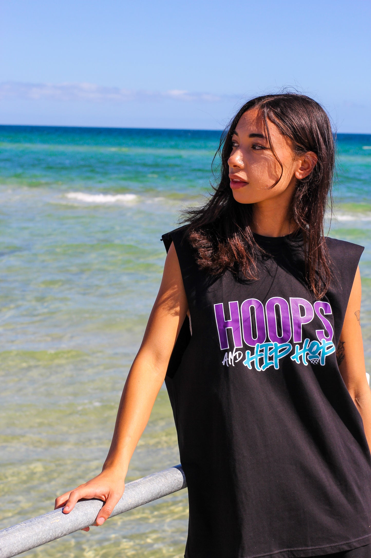 Hoops Oversized Muscle Tee
